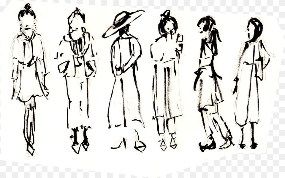 Fashion Sketches Sketch, Adult, Person, Girl, Female Free Png