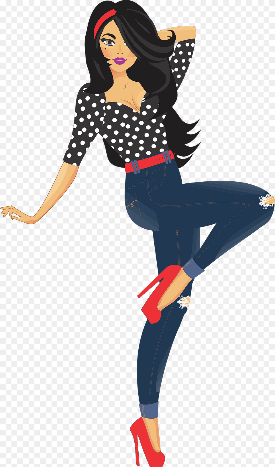 Fashion Woman Clipart, Clothing, Pants, Dancing, Person Free Png