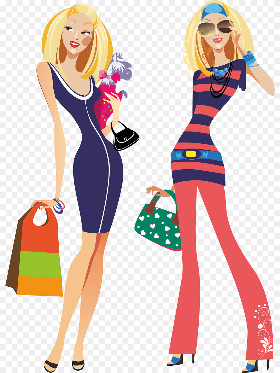 Fashion Woman Clipart Dibujos Chicas De Compras, Accessories, Shopping, Person, Handbag Png