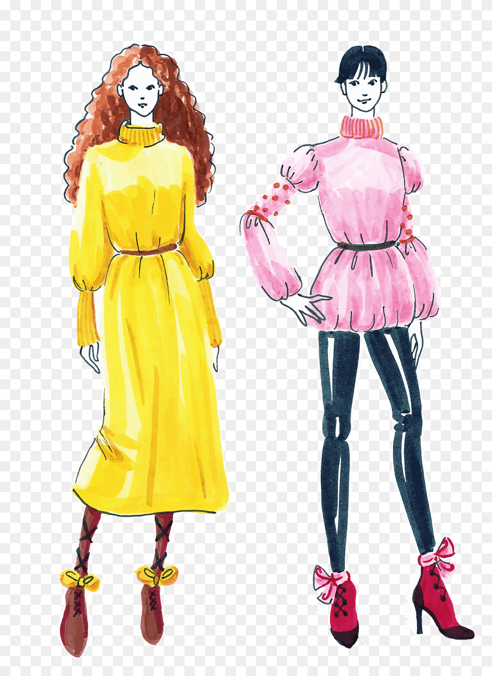 Fashion Women Sketch Clipart, Clothing, Coat, Adult, Publication Png Image