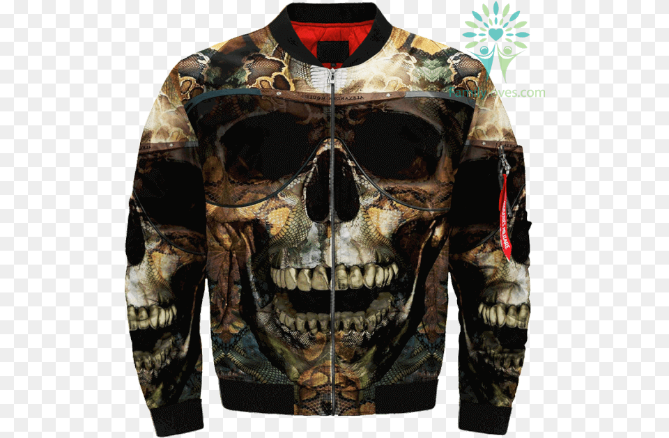 Fashionable 3d Skull Over Print Jacket Tag Familyloves Jacket, Sweatshirt, Sweater, Knitwear, Hoodie Free Png Download