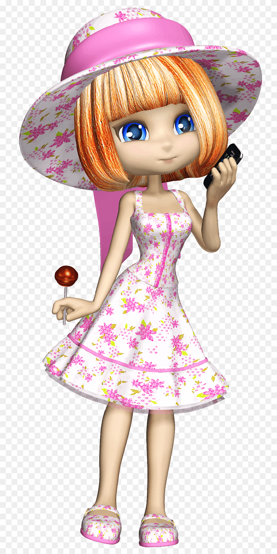 Fashionable Cartoon Girl Clipart, Toy, Doll, Clothing, Hat Png