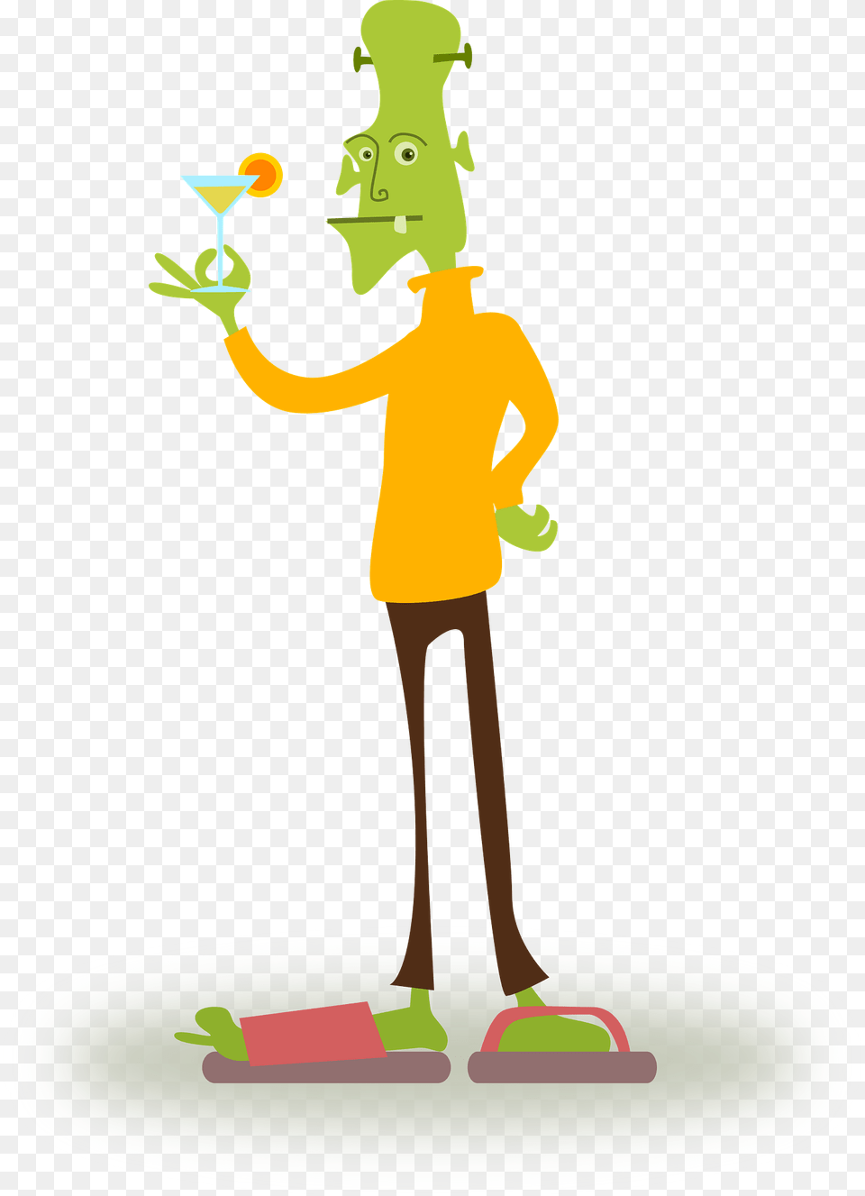 Fashionable Ghoul Having A Cocktail Clipart, Cleaning, Person, Face, Head Png Image