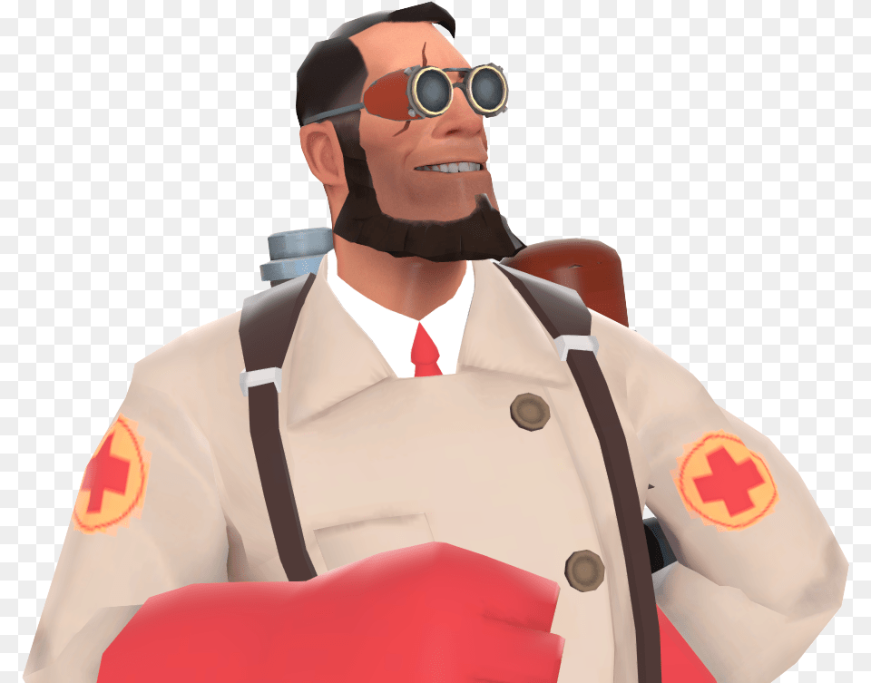 Fashionable Megalomaniac Medic Tf2, Accessories, Sunglasses, Coat, Clothing Free Png Download
