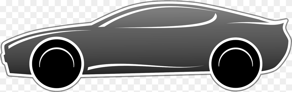 Fast Car Black And White Transparent Fast Car Black Sports Car Clipart Black And White, Coupe, Vehicle, Transportation, Sports Car Png Image
