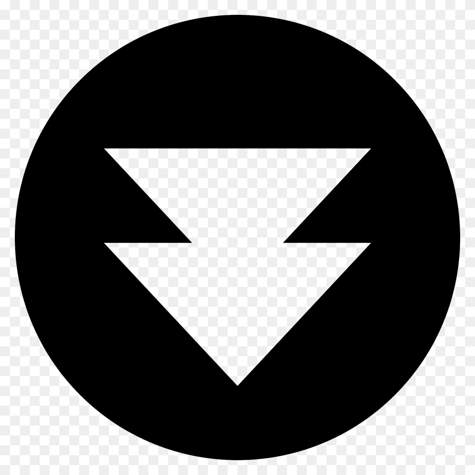 Fast Down Button Emoji Clipart, Symbol, Logo, Star Symbol, Triangle Free Transparent Png