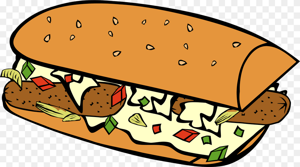Fast Food Breakfast Sub Sandwich Clipart, Lunch, Meal, Face, Head Png