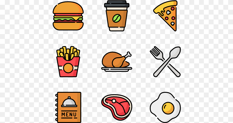 Fast Food Burger Amp Fries Icon, Cutlery, Lunch, Meal, Fork Free Png Download