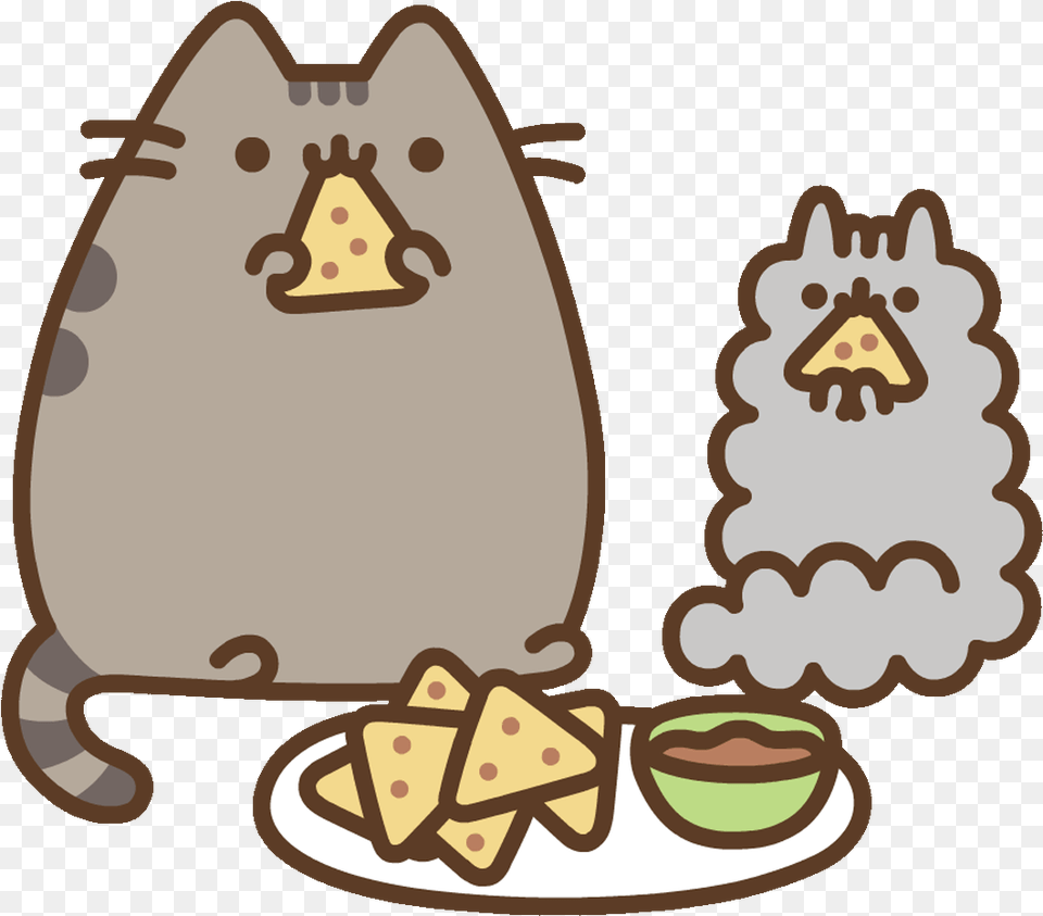 Fast Food Cat Sticker By Pusheen Clipart Pusheen Ice Cream Gif, Bag, Bread, Meal Free Png Download
