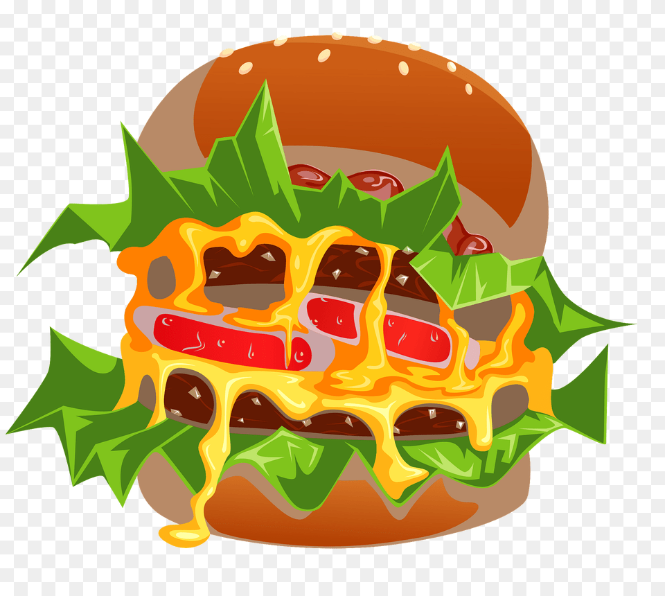 Fast Food Cheeseburger Clipart, Burger, Bulldozer, Machine Free Png Download