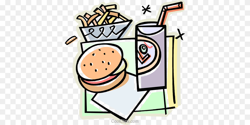Fast Food Hamburger Drink And Fries Royalty Vector Clip Art, Ammunition, Grenade, Weapon, Face Png Image