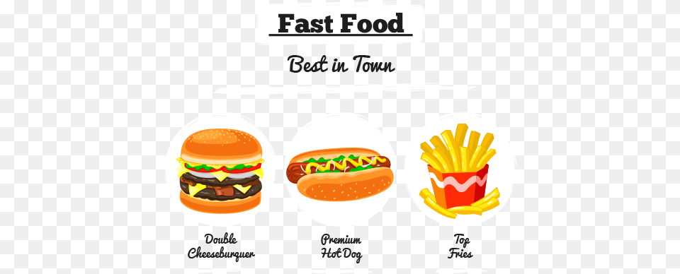 Fast Food Illustration Vector And Junk Food, Burger, Lunch, Meal, Hot Dog Free Transparent Png