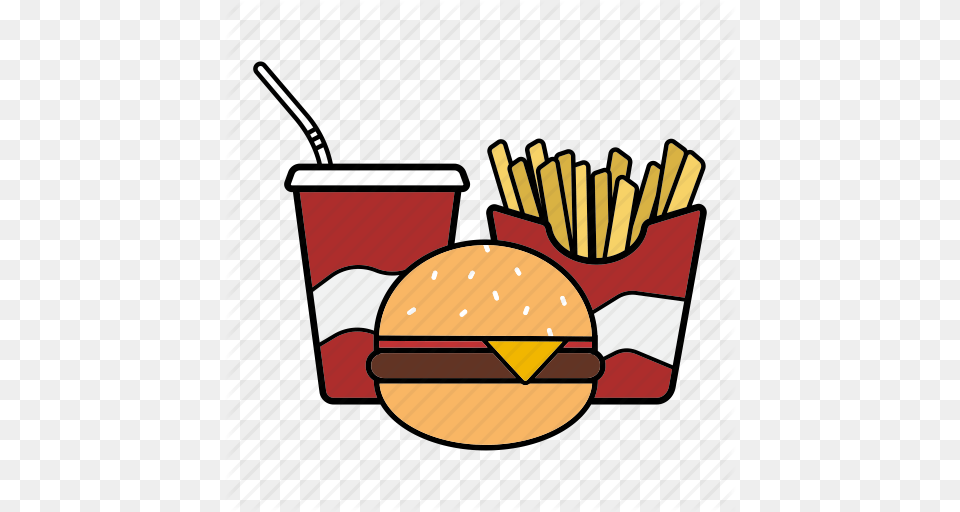 Fast Food Junk Food Snacks Icon, Burger, Fries Png