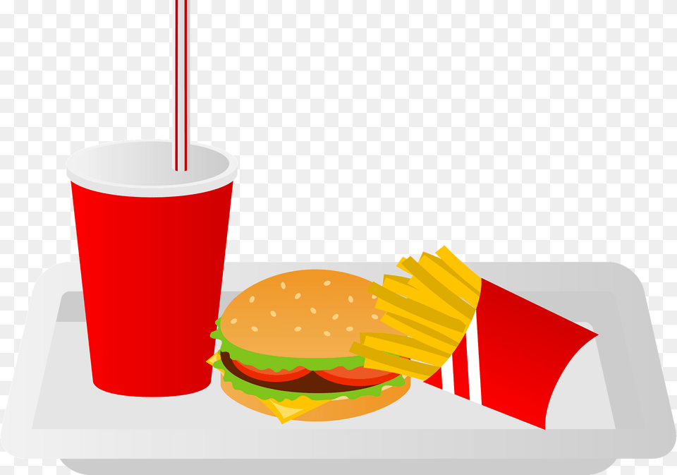 Fast Food Meal Hamburger French Fries And Soda Clipart, Lunch, Dynamite, Weapon Png