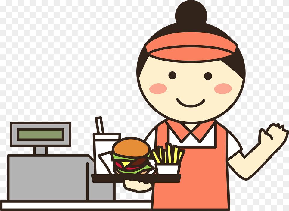 Fast Food Restaurant Staff Clipart, Cartoon, Nature, Outdoors, Snow Free Transparent Png