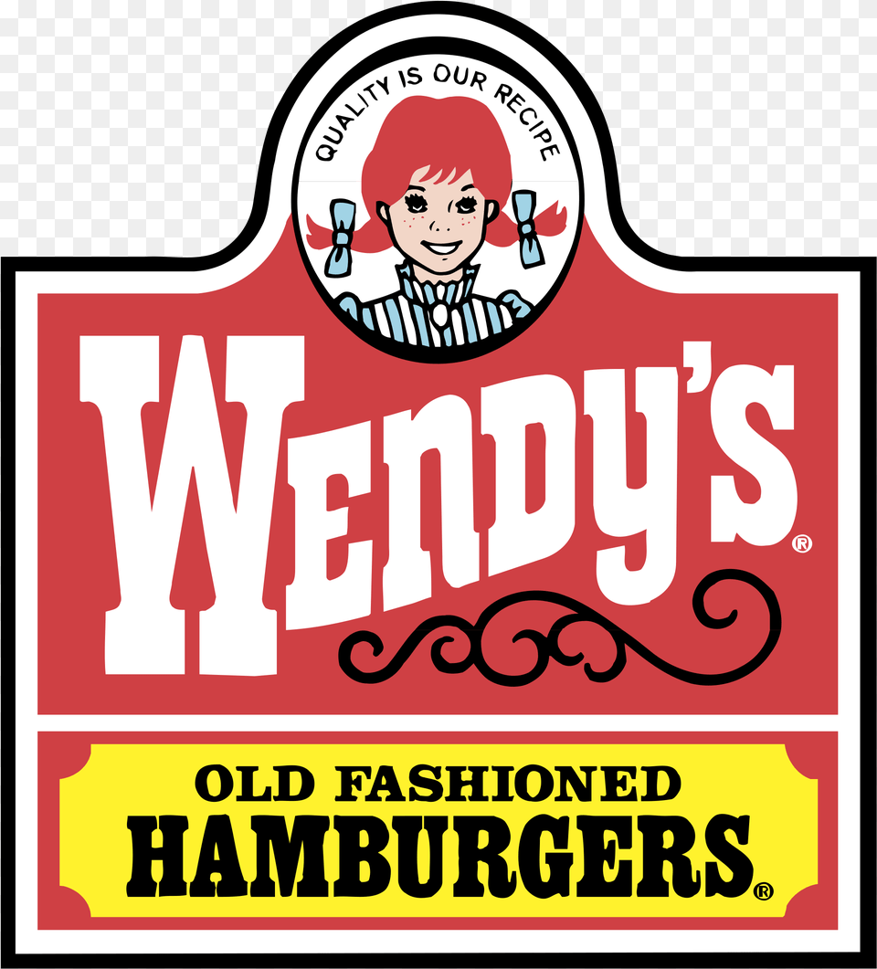 Fast Food Wendy, Advertisement, Poster, Baby, Person Free Png Download