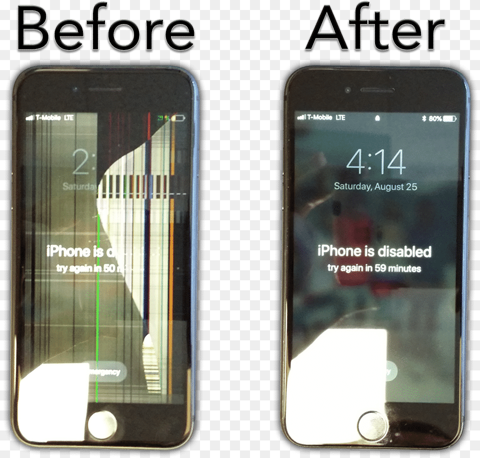 Fast Iphone Repair Services Columbia Mo Hotshot Broken Iphone Screen Before And After, Electronics, Mobile Phone, Phone Png Image
