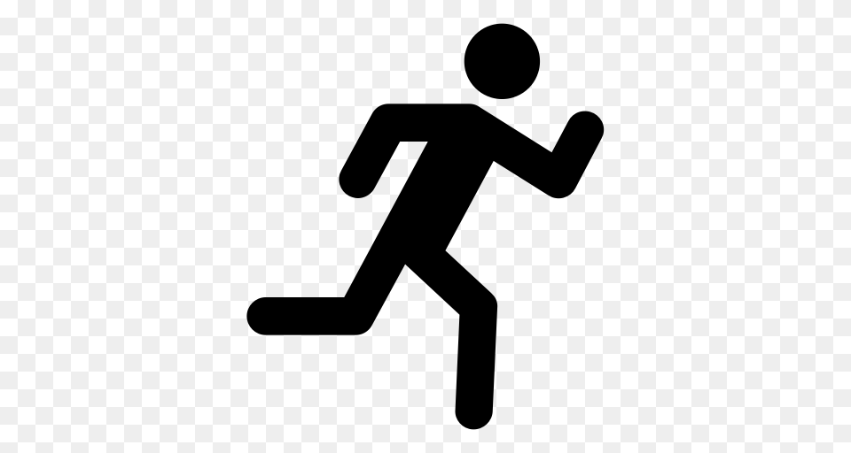 Fast Run Running Icon, Gray Free Transparent Png