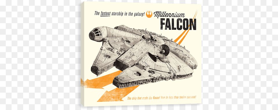 Fastest Starship In The Galaxy Big Star Wars Millennium Falcon, Aircraft, Airplane, Transportation, Vehicle Png