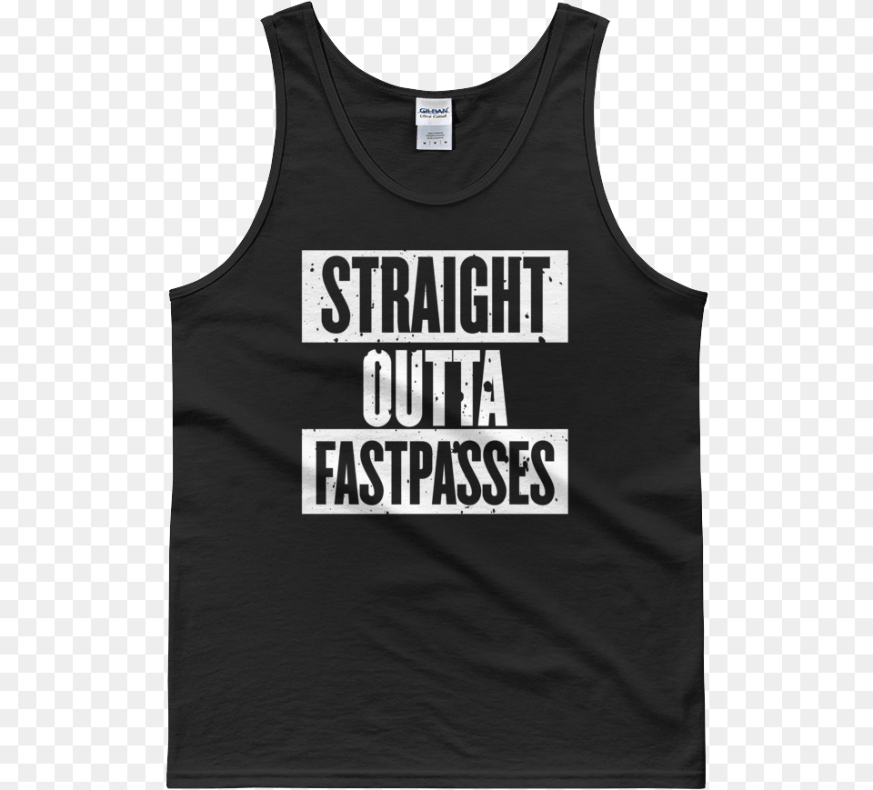 Fastpass Final Mockup Flat Front Black Eat Ass Tank Top, Clothing, Tank Top, T-shirt, Person Free Png