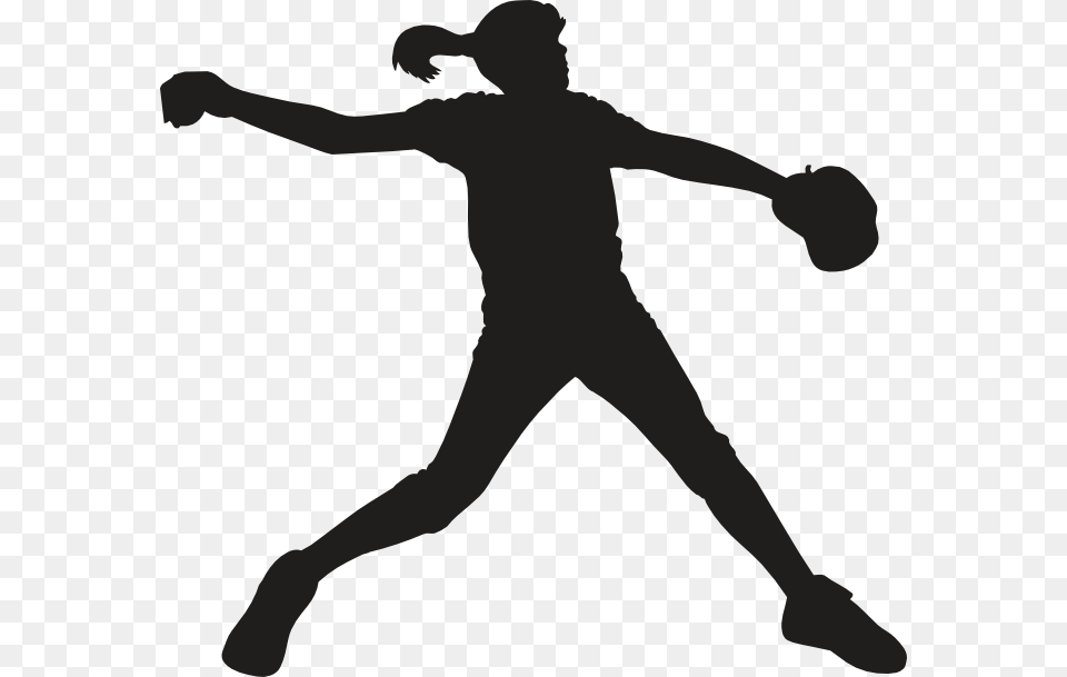 Fastpitch Softball Pitcher Clip Art, People, Silhouette, Person, Adult Free Png Download