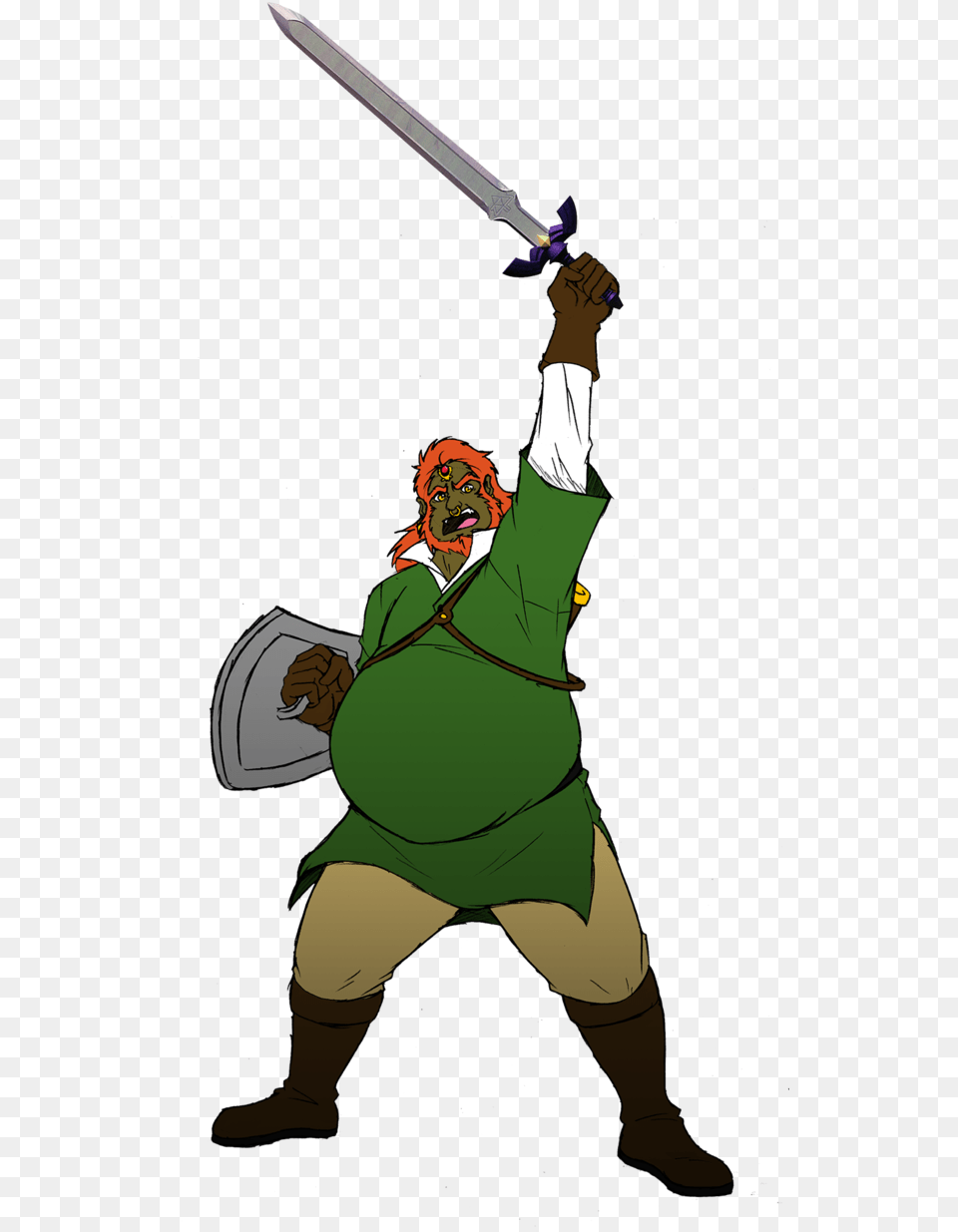 Fat Baseball Bat Clipart Ganon, Weapon, Sword, Person, Man Free Transparent Png