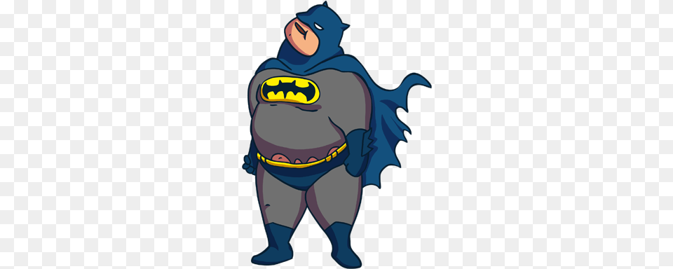 Fat Batman, Cape, Clothing, Baby, Person Free Transparent Png