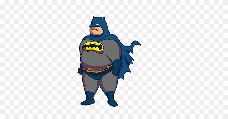 Fat Batman Clip Art, Person, Cartoon, Face, Head Free Png Download