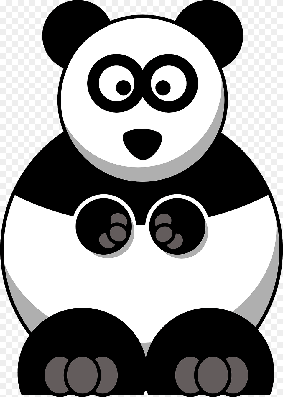 Fat Big Eyed Panda Clipart, Animal, Wildlife, Bear, Giant Panda Png Image