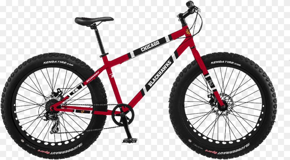 Fat Bike Blackhawks Nhl Final, Bicycle, Mountain Bike, Transportation, Vehicle Png Image