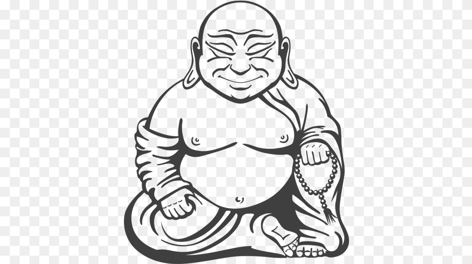 Fat Buddha Clipart Image Library Fat Buddha Drawing Ezras Enlightened Cafe, Stencil, Baby, Person, Face Free Transparent Png