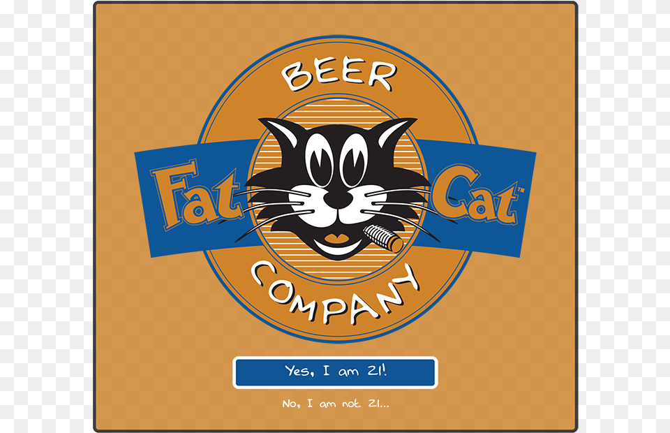 Fat Cat Brewery, Logo, Advertisement, Poster, Animal Free Png