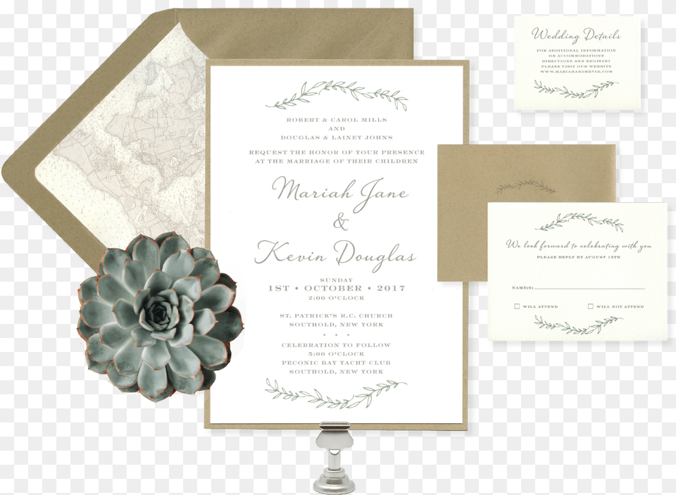 Fat Cat Made Our Invitations Menus And Place Cards Floral Design, Plant, Text, Business Card, Paper Free Transparent Png