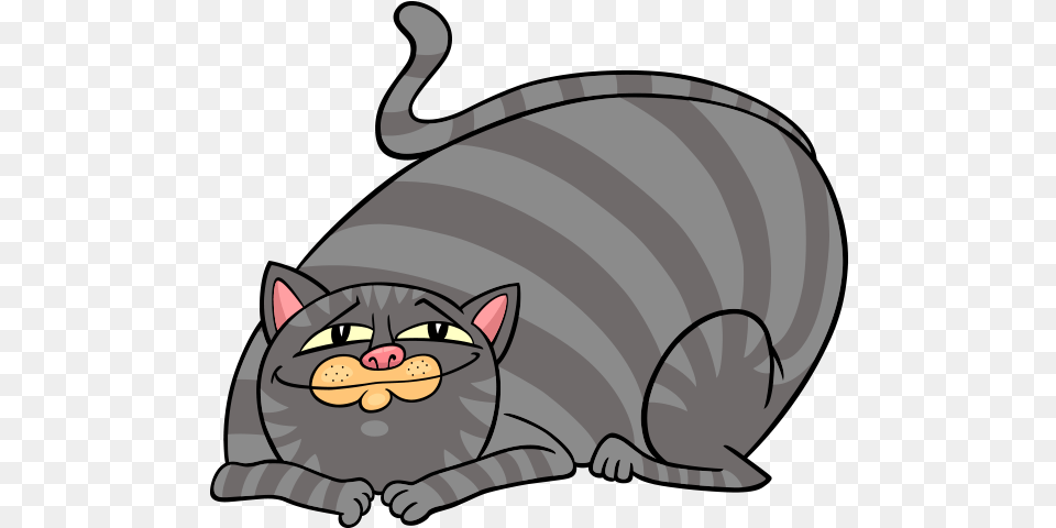 Fat Clipart Kitten Transparent For Animated Big Fat Cat, Animal, Mammal, Device, Grass Free Png