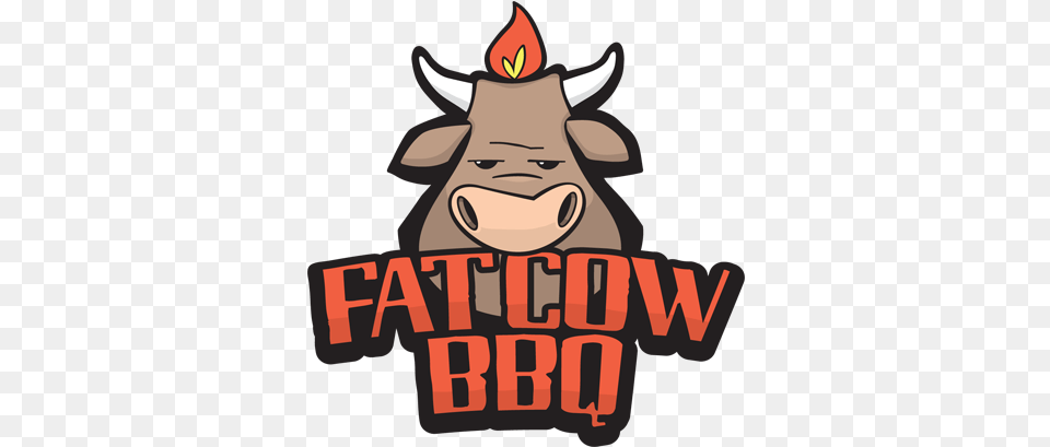 Fat Cow Bbq Bbq Cow Logo, Animal, Mammal, Bull, Wildlife Png Image