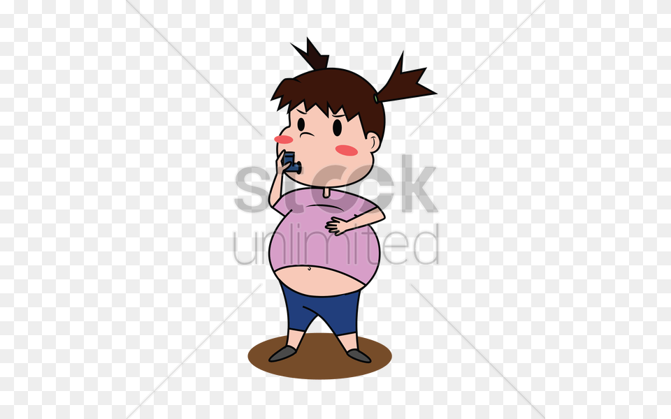 Fat Girl Eating Vector Image, Baby, Person, Face, Head Free Png