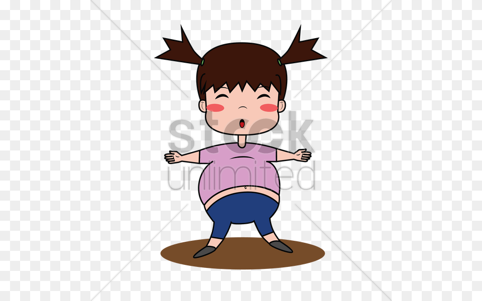 Fat Girl Raising Hands Vector, Kneeling, Person, Baby, Face Free Transparent Png