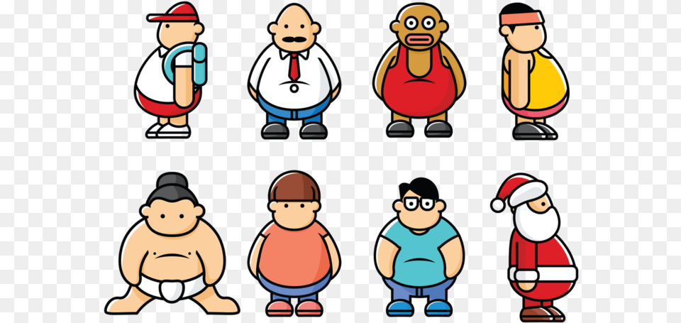 Fat Guys Vector Fat Guy Vector, Baby, Person, Publication, Comics Free Png Download