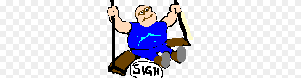 Fat Kid Goes To Swing On A Disappointed Swing Drawing, Baby, Person, People, Animal Png Image