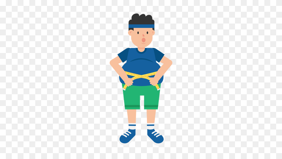 Fat Man Measuring Waist Cartoon, Clothing, Shorts, Boy, Child Png