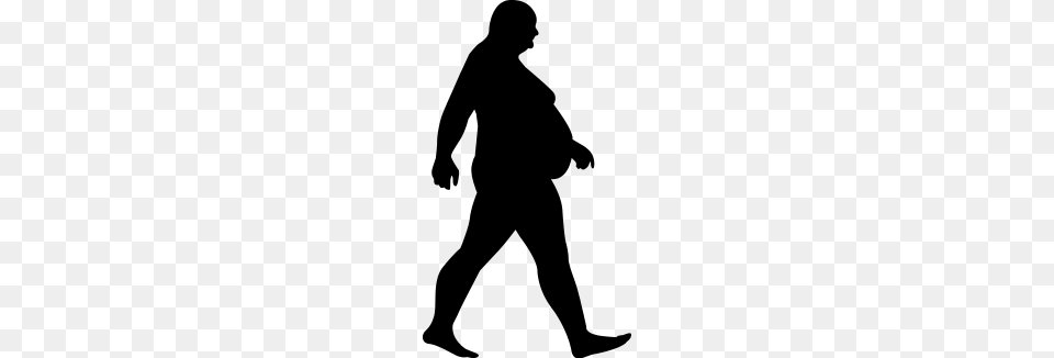 Fat Man Running, Gray Free Png