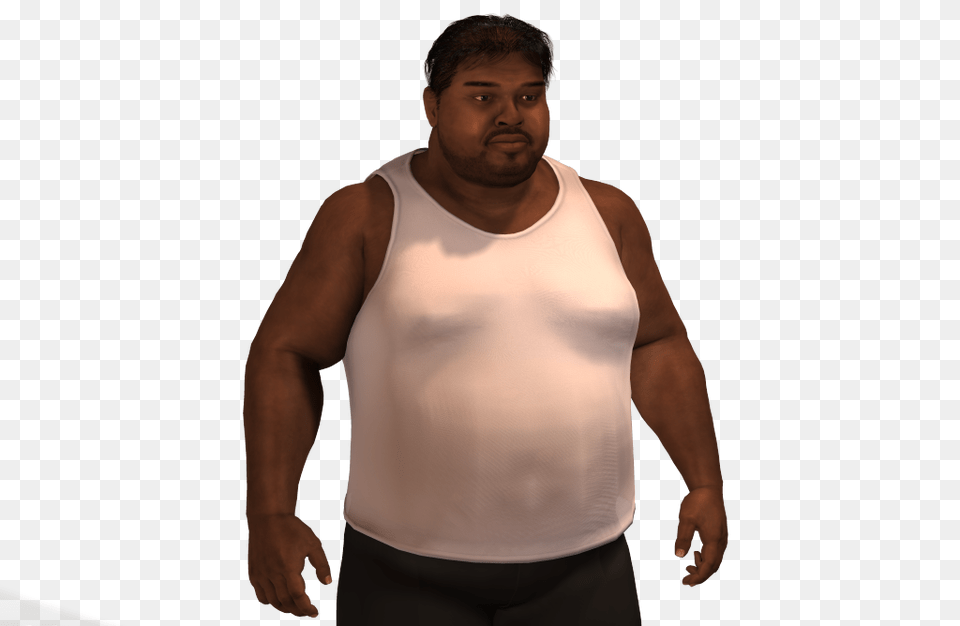 Fat Man Transparent Fat Man, Clothing, Undershirt, Tank Top, Vest Png Image