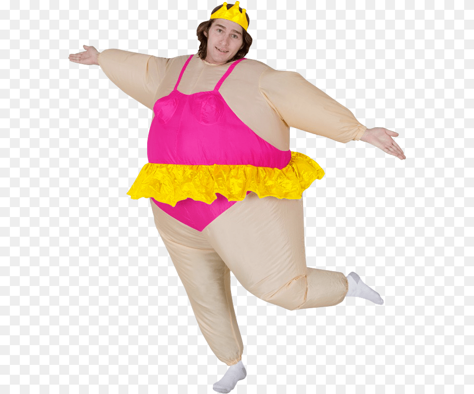 Fat Man With A Crown, Clothing, Costume, Dancing, Person Free Png