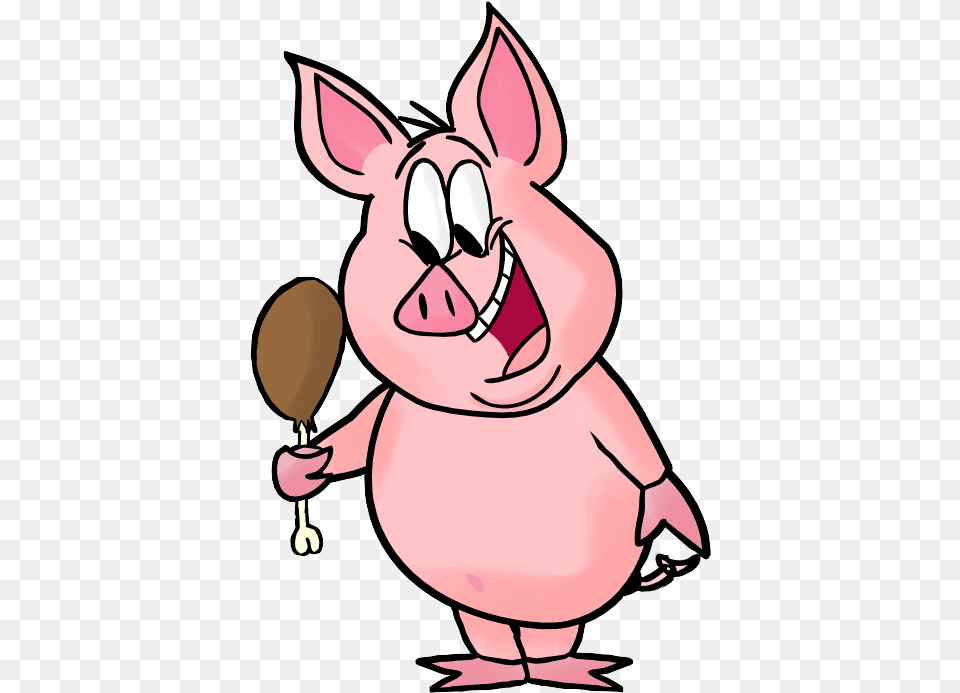 Fat Pig Colored By Cartoonsbykristopher On Clipart 3 Little Pigs Fat, Baby, Person, Cartoon, Face Free Transparent Png