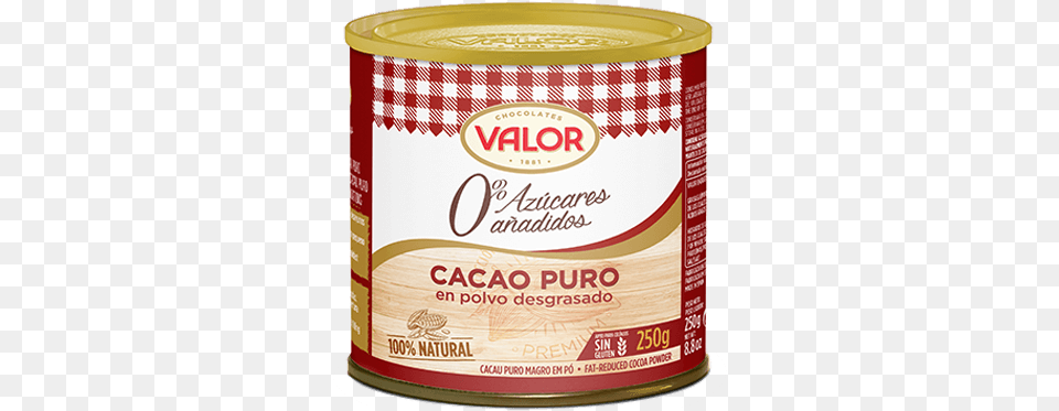 Fat Pure Cocoa Powder And Decorations Cacao En Polvo Desgrasado, Tin, Can, Aluminium, Canned Goods Free Png Download