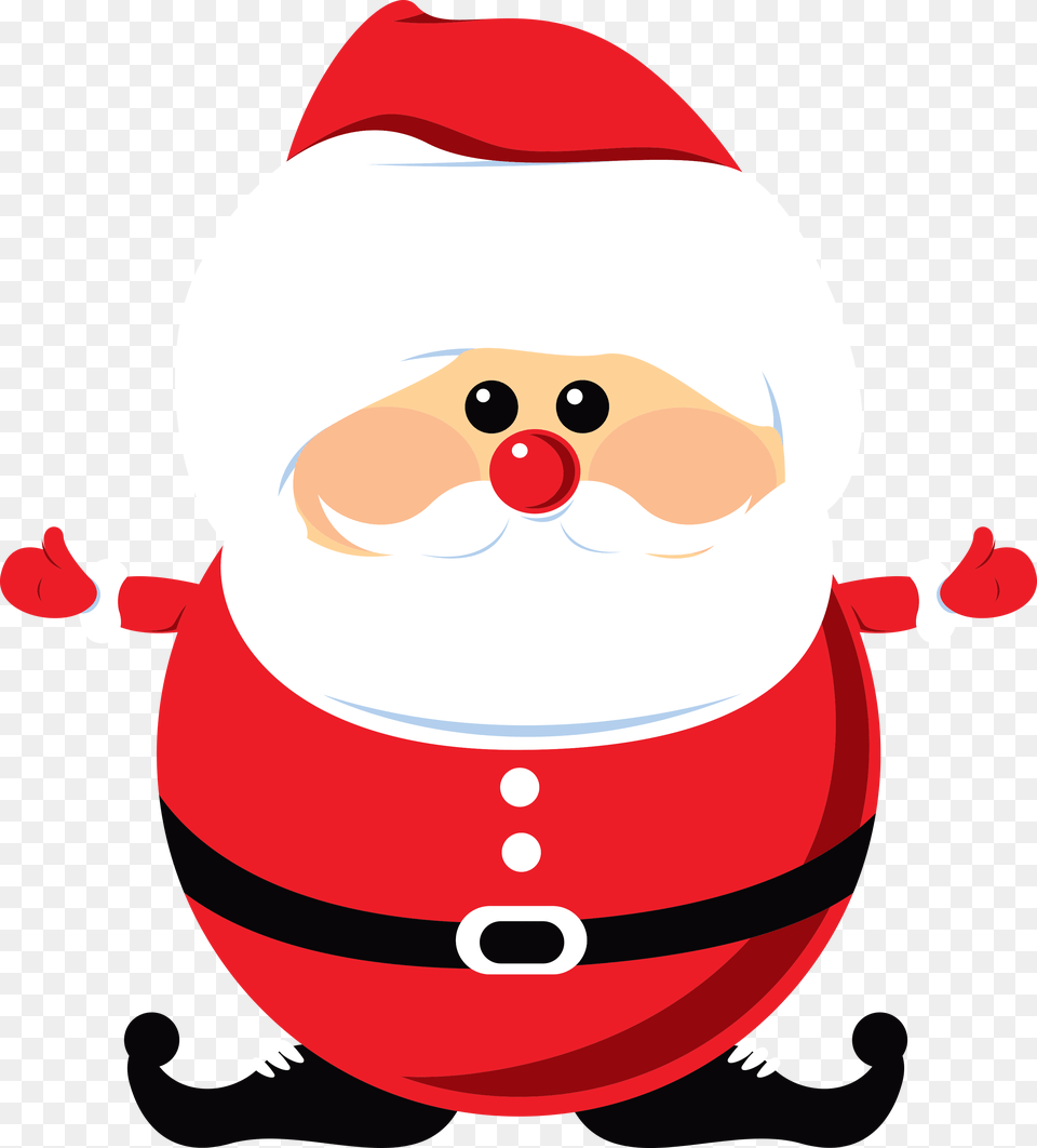 Fat Santa Claus Cartoon, Nature, Outdoors, Winter, Snow Free Png Download