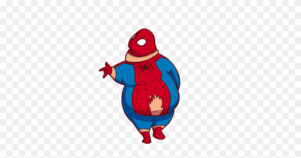 Fat Spider Man What If Superheros Let Themselves Go, Baby, Person, Cartoon Free Transparent Png