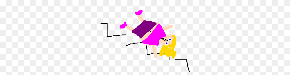 Fat Woman In Miniskirt Falling Down The Stairs Drawing, Baby, Person Free Png