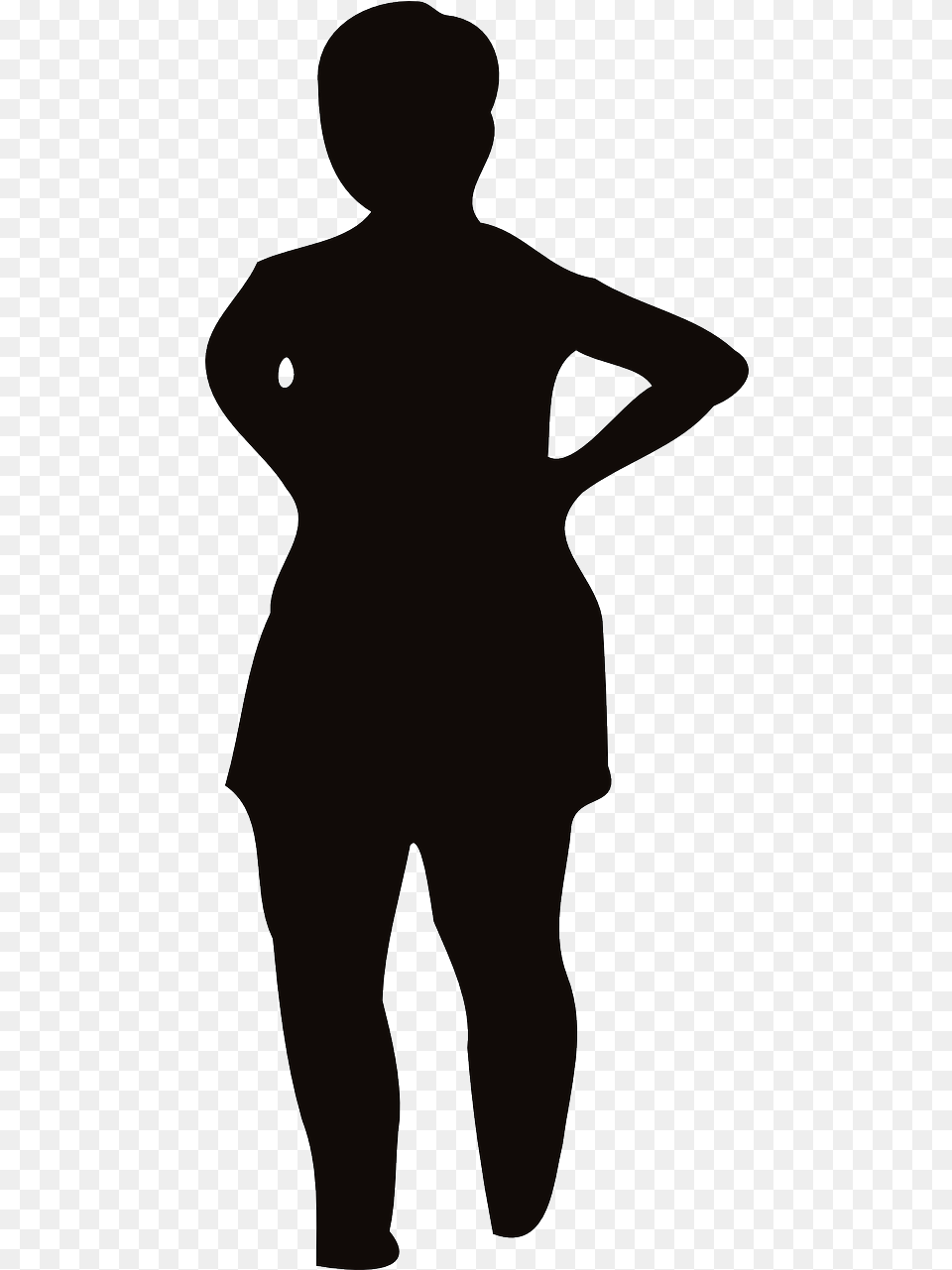 Fat Woman Silhouette, Adult, Male, Man, Person Free Png