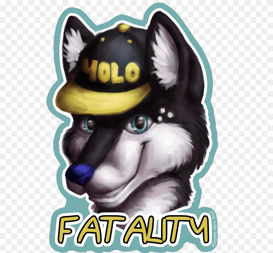 Fatality Badge Gift Cartoon, Animal, Canine, Dog, Husky Free Png